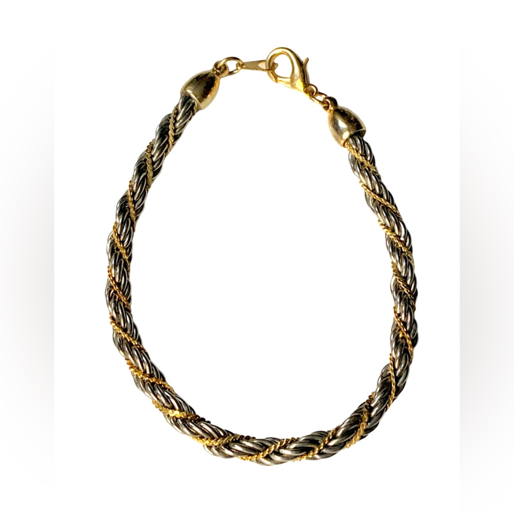 Gold & Silver Metal Two Tone Bracelet Woman’s Jewelry